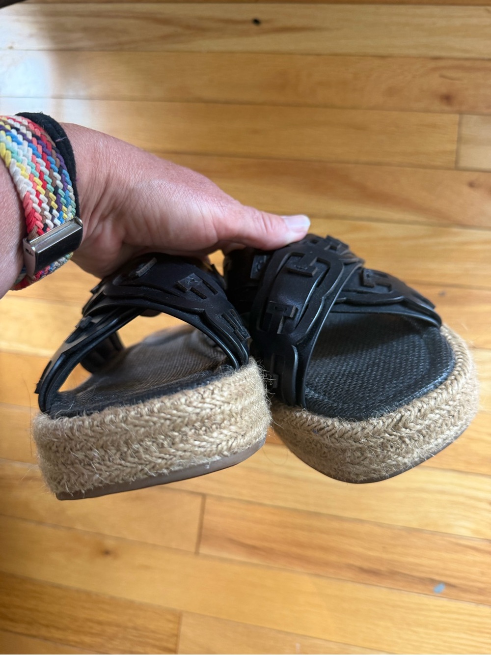 Sam Edelman Pria Black Woven Slide Sandals - Picture 5 of 6